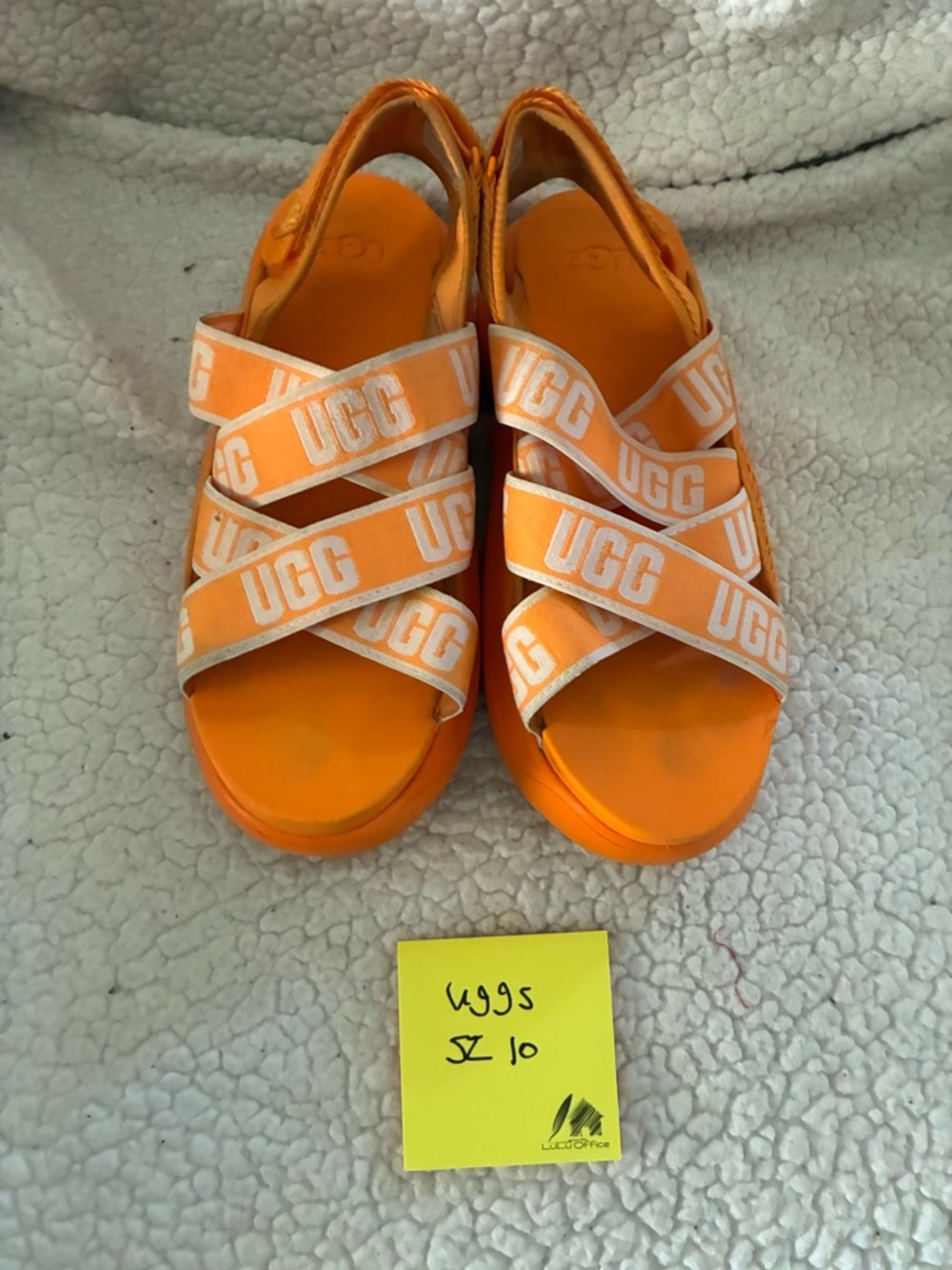 UGG Orange Logo Strap Women's Sandals